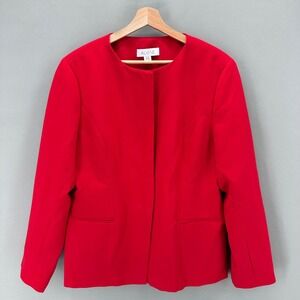 ALIGNE Daphne Long Waisted Red Blazer Womens 14 Academia‎ Office Capsule Luxury